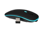 MOUSE VORAGO MO-307 INALAMBRICO HASTA 1600 DPI RECARGABLE TIPO C NEGRO RGB