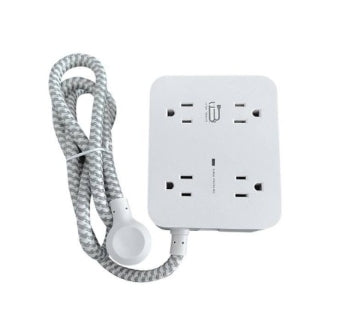 Tira multicontacto HN8U5WC2, 8 tomas de corriente espaciadas. 2 USB A, 2 USB C